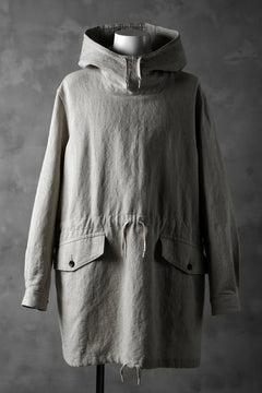 Load image into Gallery viewer, sus-sous anorak middle coat / natural linen &amp; cotton (NATURAL)