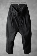 KLASICA DARK CHECK SABRON WIDE TROUSERS / WASH OUT MIX WEAVE (DARK CHECK)