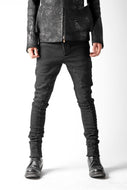 thomkrom OVERLOCKED BIAS FRONT SKINNY / STRETCH DENIM (BLACK)