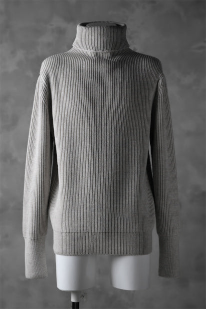 Load image into Gallery viewer, sus-sous fisherman turtle neck sweater / W100 5G Full (BEIGE TOP)