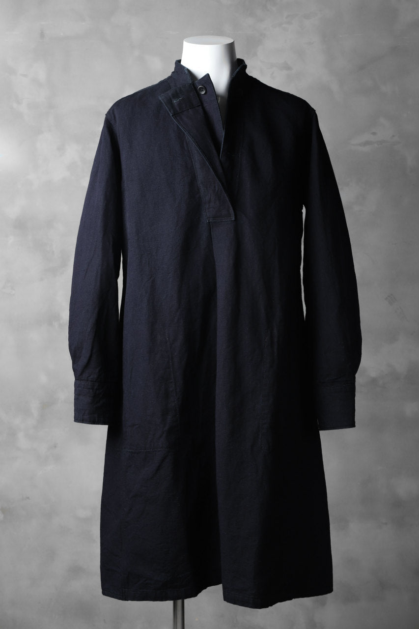 sus-sous long smock jacket / C64L36 poplin (INDIGO)