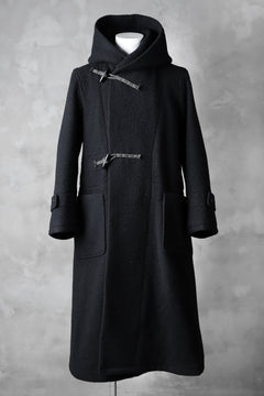 Load image into Gallery viewer, sus-sous duffle coat / Napping melton wool (NAVY BLACK)