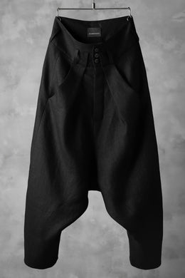 SOSNOVSKA exclusive CLOWN STYLE LINEN PANTS (BLACK)