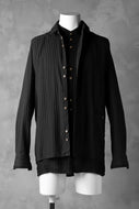 _vital double layered shirt / herringbone stripe