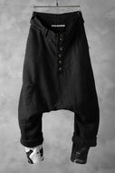 _vital sarouel wide layered pants / organic twill+texture print