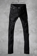 ISAMU KATAYAMA BACKLASH HIGH POWER STRETCH SKINNY PANTS (REPAIRED DEERSKIN)