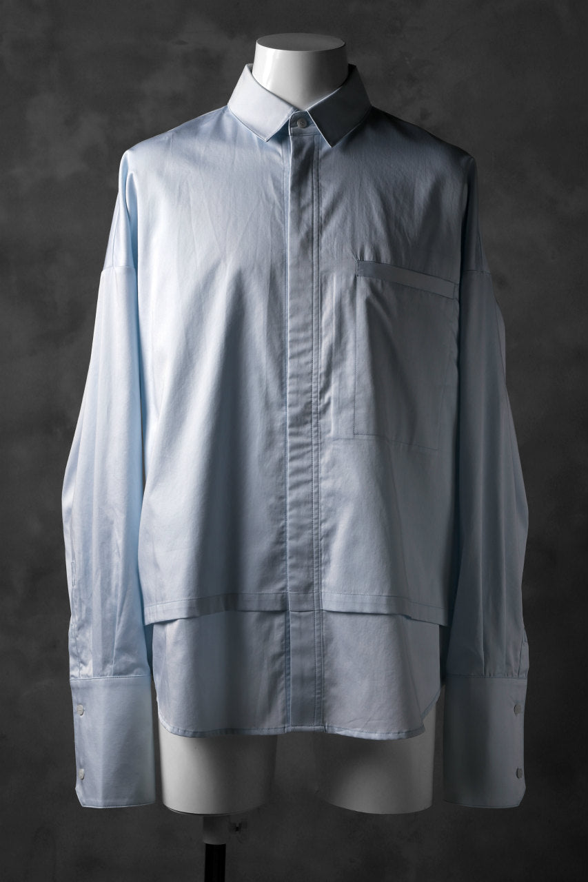 Load image into Gallery viewer, JOE CHIA DOUBLE LAYERED SHIRT (BABY BLUE)