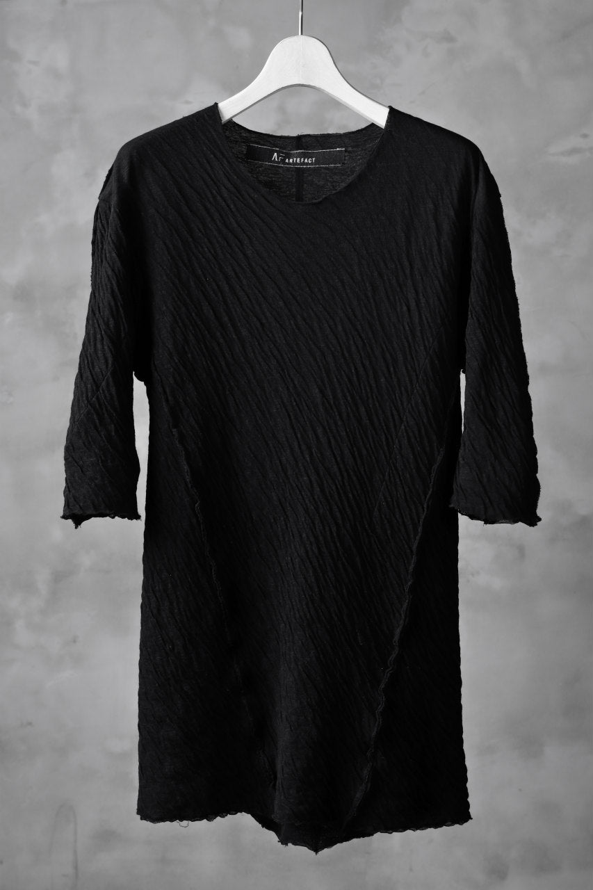 A.F ARTEFACT OUT SEAM HALF SLEEVE TEE / CONNECTING JERSEY (BLACK×BLACK)