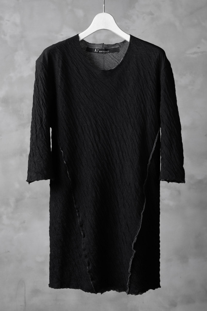 A.F ARTEFACT OUT SEAM HALF SLEEVE TEE / CONNECTING JERSEY (BLACK×GREY)