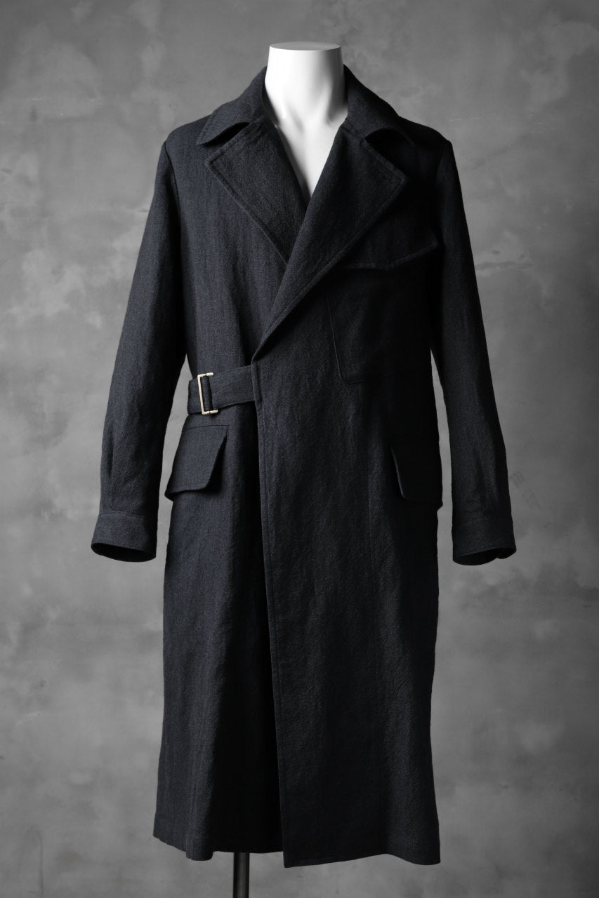 sus-sous storm coat / W50L50 3/2OX washer (CHARCOAL NAVY)