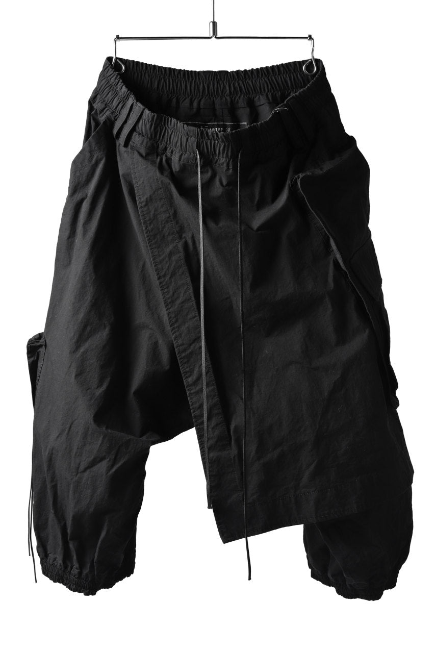 A.F ARTEFACT WRAP SKIRT COMBI MILITARY SHORTS / BLEND WOVEN (BLACK)