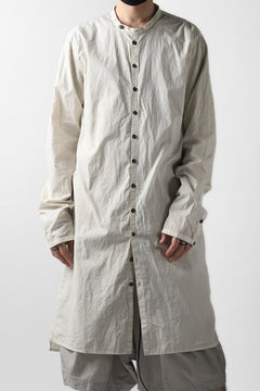 Load image into Gallery viewer, RUNDHOLZ DIP MINIMAL COLLAR LONG SHIRT / DYED C/CLOTH (MARBLE)