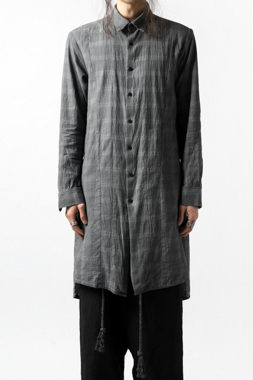 A.F ARTEFACT CHECK LONG SHIRT / COLD DYED (GREY CHECK)の商品ページ ...