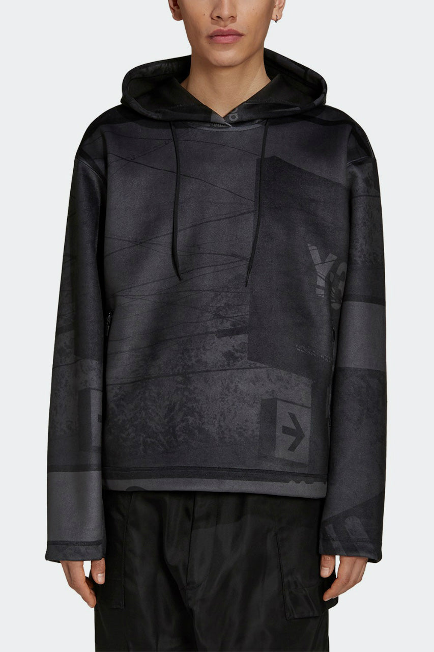 画像をギャラリービューアに読み込む, Y-3 Yohji Yamamoto ALL OVER PRINT HOODIE PARKA / VELVET SPACER ZINE (BLACK)