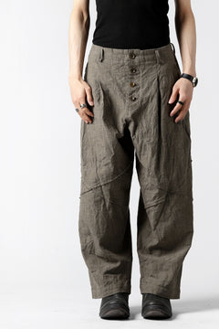 画像をギャラリービューアに読み込む, YUTA MATSUOKA cross switch cropped pants / spec dyed canvas (khaki)