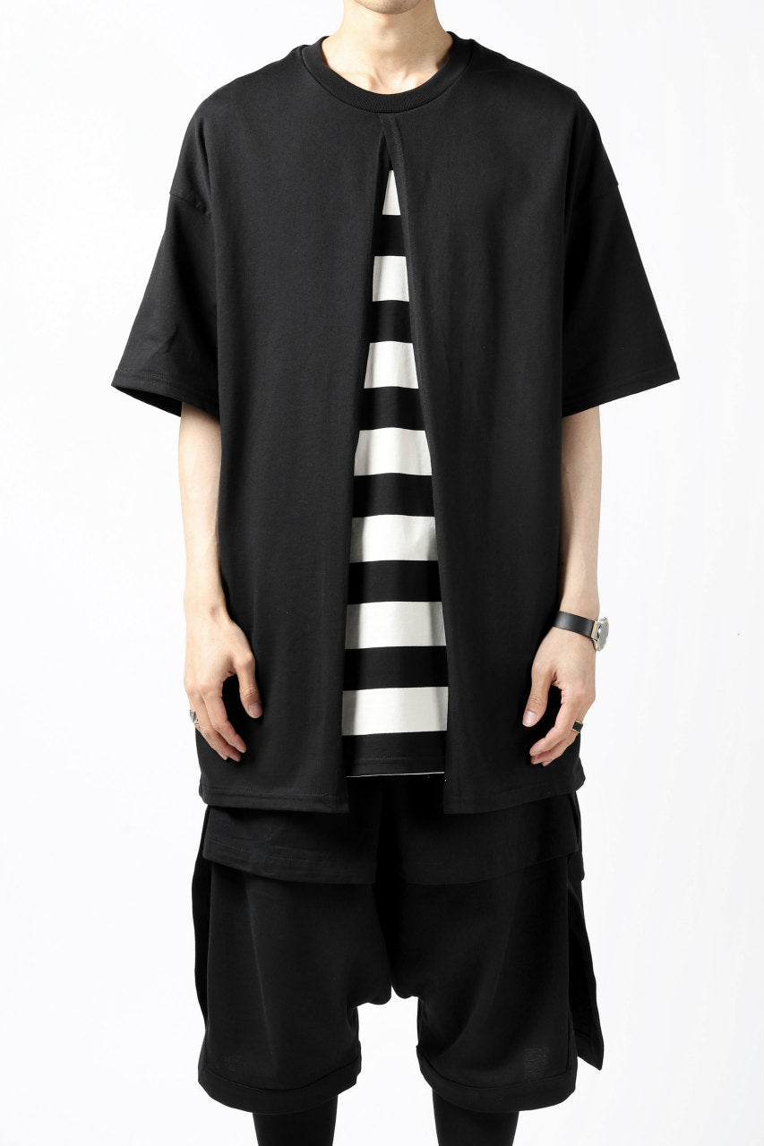 A.F ARTEFACT "OVERLAP" LAYERED LOOSEY TOPS (BLACK×IVORY)
