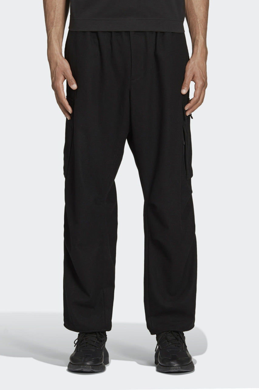 Y-3 Yohji Yamamoto CLASSIC CARGO PANTS / WOOL FLANNEL (BLACK)の