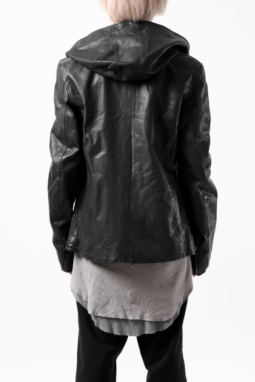 ISAMU KATAYAMA BACKLASH HOODED JACKET / POLAND HORSE OBJECT DYED (BLACK)