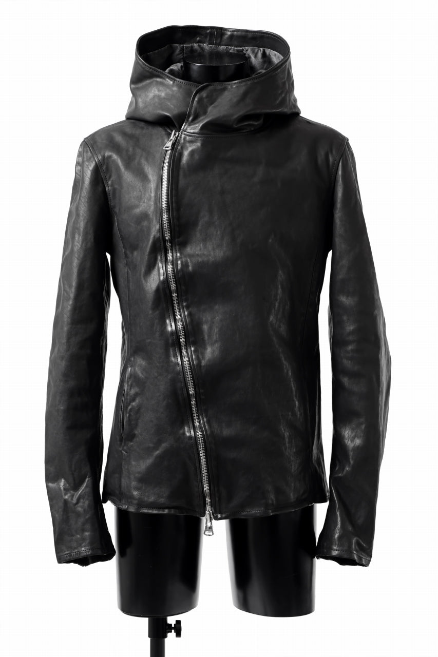 ISAMU KATAYAMA BACKLASH HOODED JACKET / POLAND HORSE OBJECT DYED (BLACK)