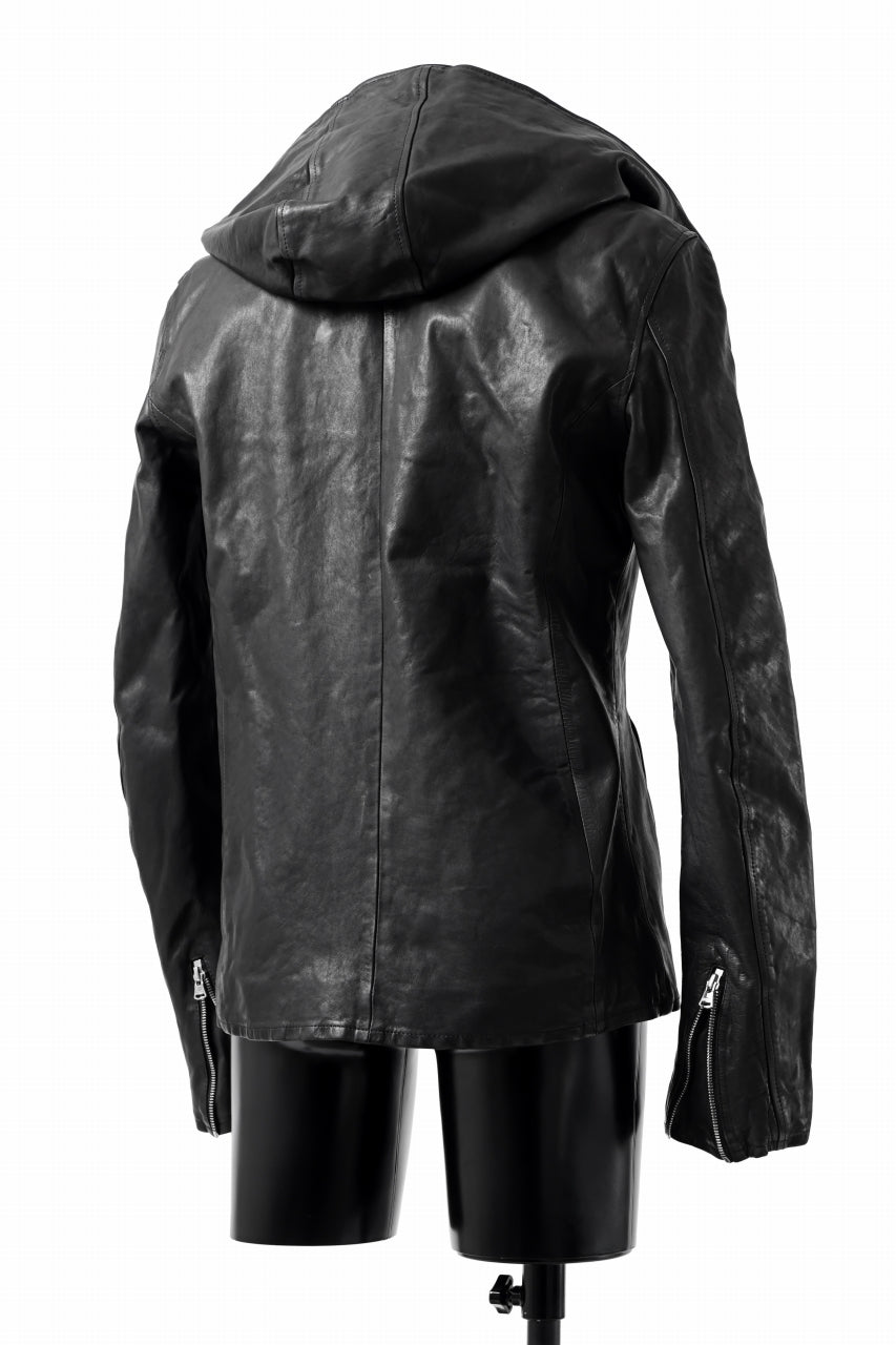 ISAMU KATAYAMA BACKLASH HOODED JACKET / POLAND HORSE OBJECT DYED (BLACK)