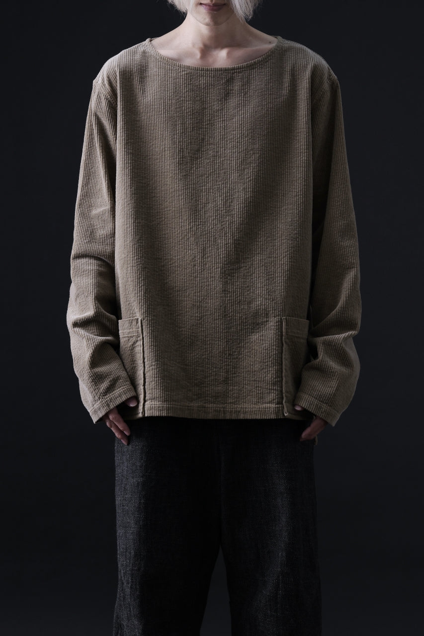 ISAMU KATAYAMA BACKLASH GARENT-DYED PULLOVER / 7W STRETCH CORDUROY