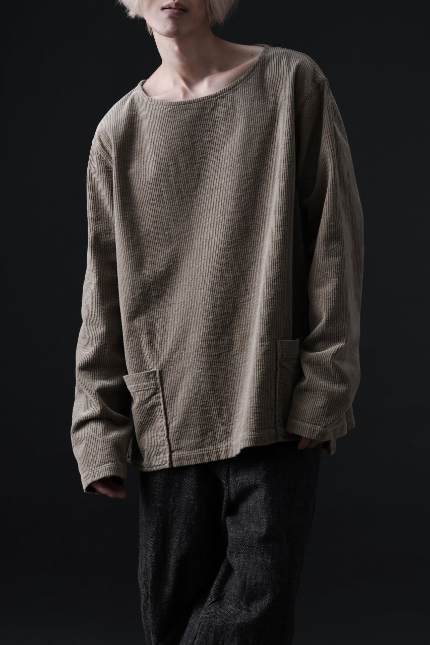 ISAMU KATAYAMA BACKLASH GARENT-DYED PULLOVER / 7W STRETCH CORDUROY