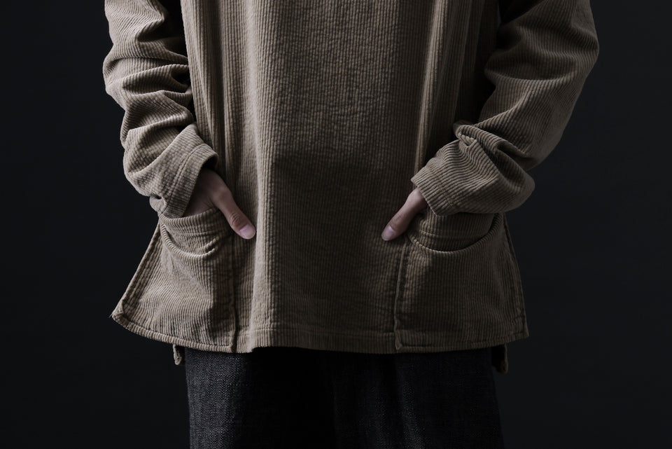 ISAMU KATAYAMA BACKLASH GARENT-DYED PULLOVER / 7W STRETCH CORDUROY