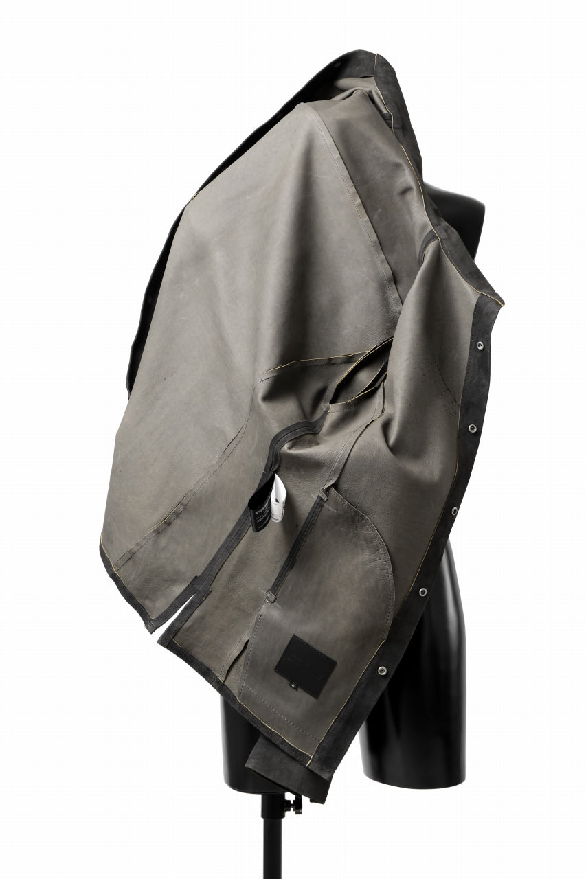 ISAMU KATAYAMA BACKLASH REVERSE LEATHER SHIRT / DOUBLE DYED - JP WET ...