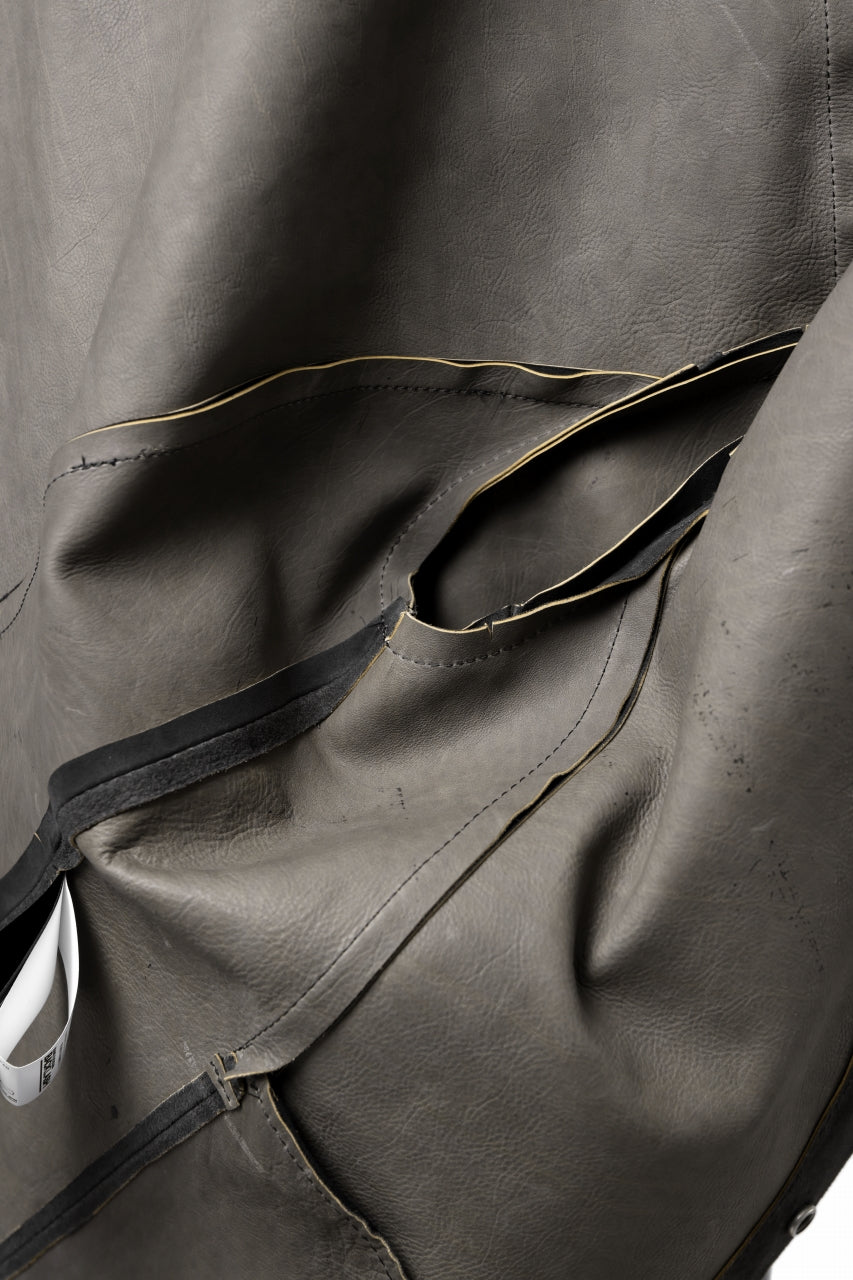ISAMU KATAYAMA BACKLASH REVERSE LEATHER SHIRT / DOUBLE DYED - JP WET ...