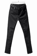 ISAMU KATAYAMA BACKLASH BLACK LEATHER KNEE PADS SLIM PANTS / 