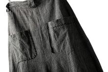 Load image into Gallery viewer, daska x LOOM exclucive wide tapered pants / organic cotton weave (sumi dyed)