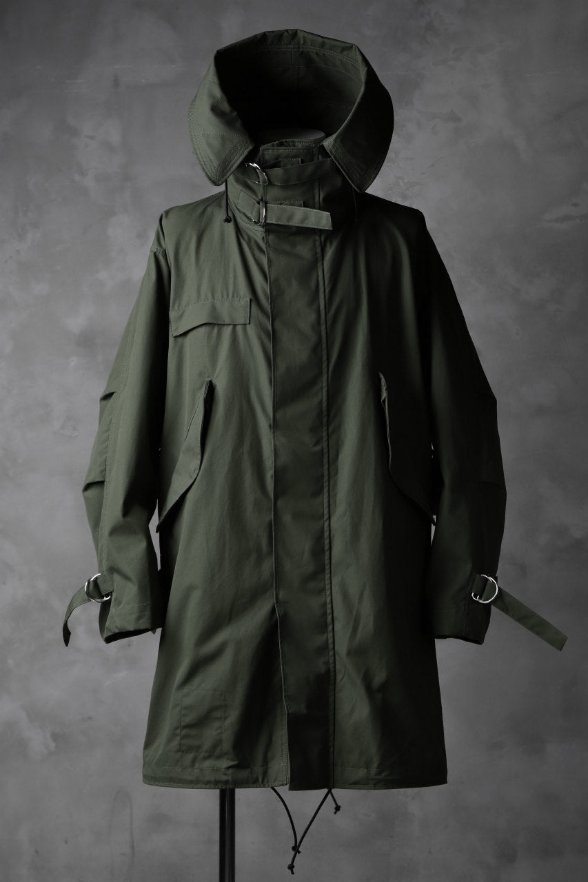 Load image into Gallery viewer, KLASICA WATER FALL MODS COAT / Ventile® UK L24 (OLIVE)