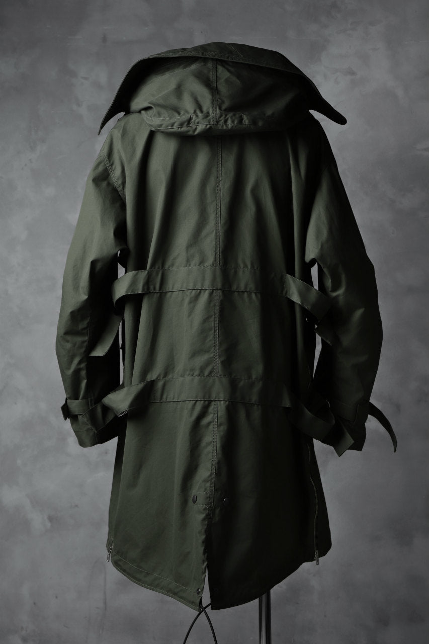 Load image into Gallery viewer, KLASICA WATER FALL MODS COAT / Ventile® UK L24 (OLIVE)