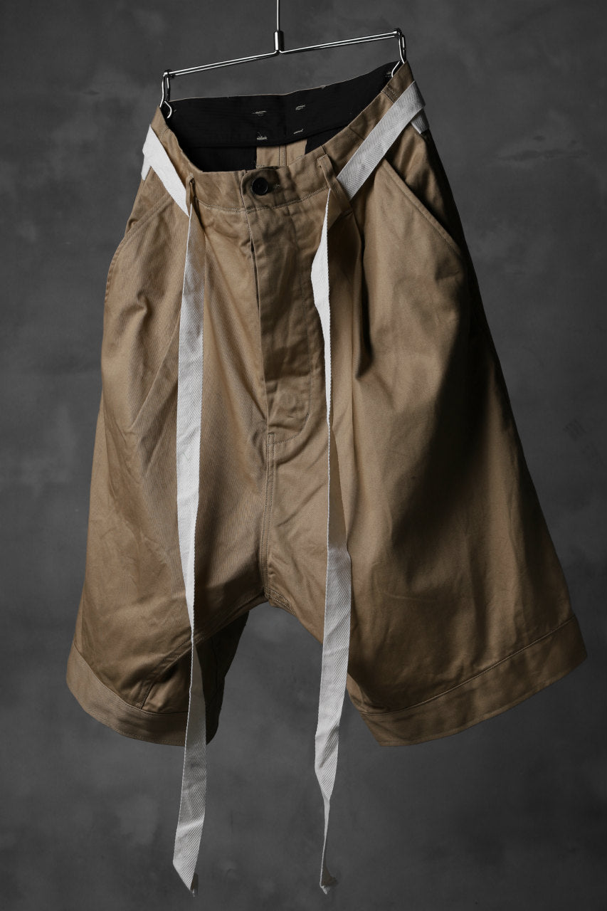 Load image into Gallery viewer, KLASICA GERALD-cc LOW CROTCH SHORTS / DRY CHINO CLOTH (BEIGE)