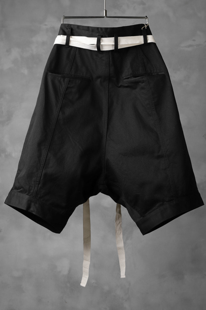 Load image into Gallery viewer, KLASICA GERALD-cc LOW CROTCH SHORTS / DRY CHINO CLOTH (BLACK)