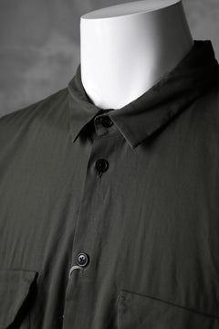 画像をギャラリービューアに読み込む, KLASICA LOOSE HALF SLEEVE SHIRT / DOUBLE VOILE CLOTH (GARMENT WASHED) (OLIVE)