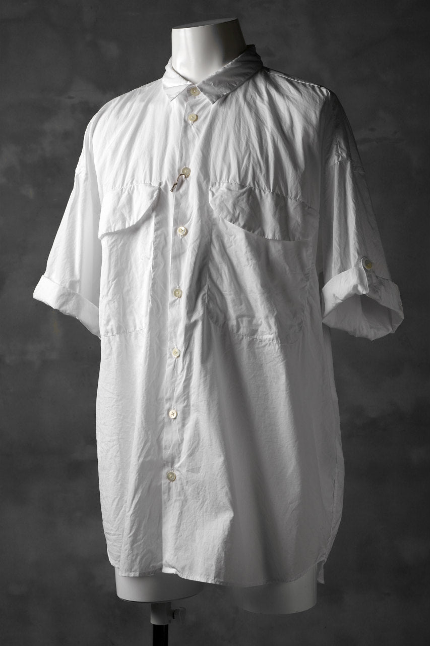 Load image into Gallery viewer, KLASICA LOOSE HALF SLEEVE SHIRT / BROAD CLOTH (GARMENT WASHED) (WHITE)