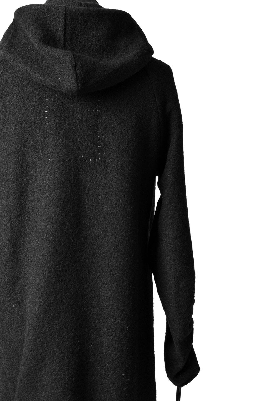 SOSNOVSKA exclusive DRAPED COCOON LONGSLEEVE HOODIE KNIT (BLACK STRIPE)