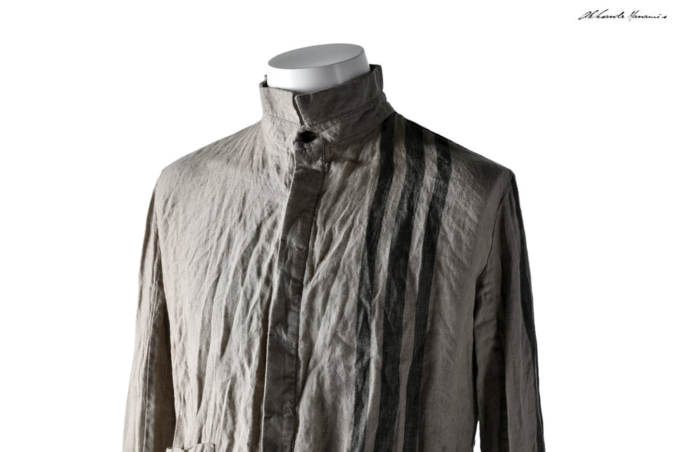 Load image into Gallery viewer, Aleksandr Manamis DARK SAND STRIPE LONG SHIRT