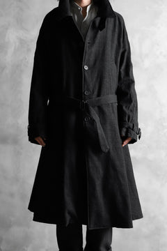 Load image into Gallery viewer, KLASICA DARK CHECK FR-US&#39;40 COAT / WASH OUT MIX WEAVE (DARK CHECK)