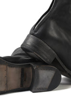 画像をギャラリービューアに読み込む, EVARIST BERTRAN  EB8T One Piece Leather Back Zip Long Boots / Kangaroo (BLACK)