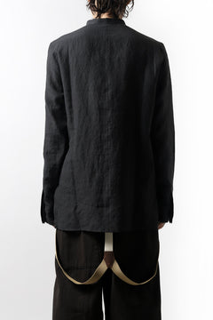 Load image into Gallery viewer, Hannibal. Band Collar Half Front Button Shirt (NIGHT)