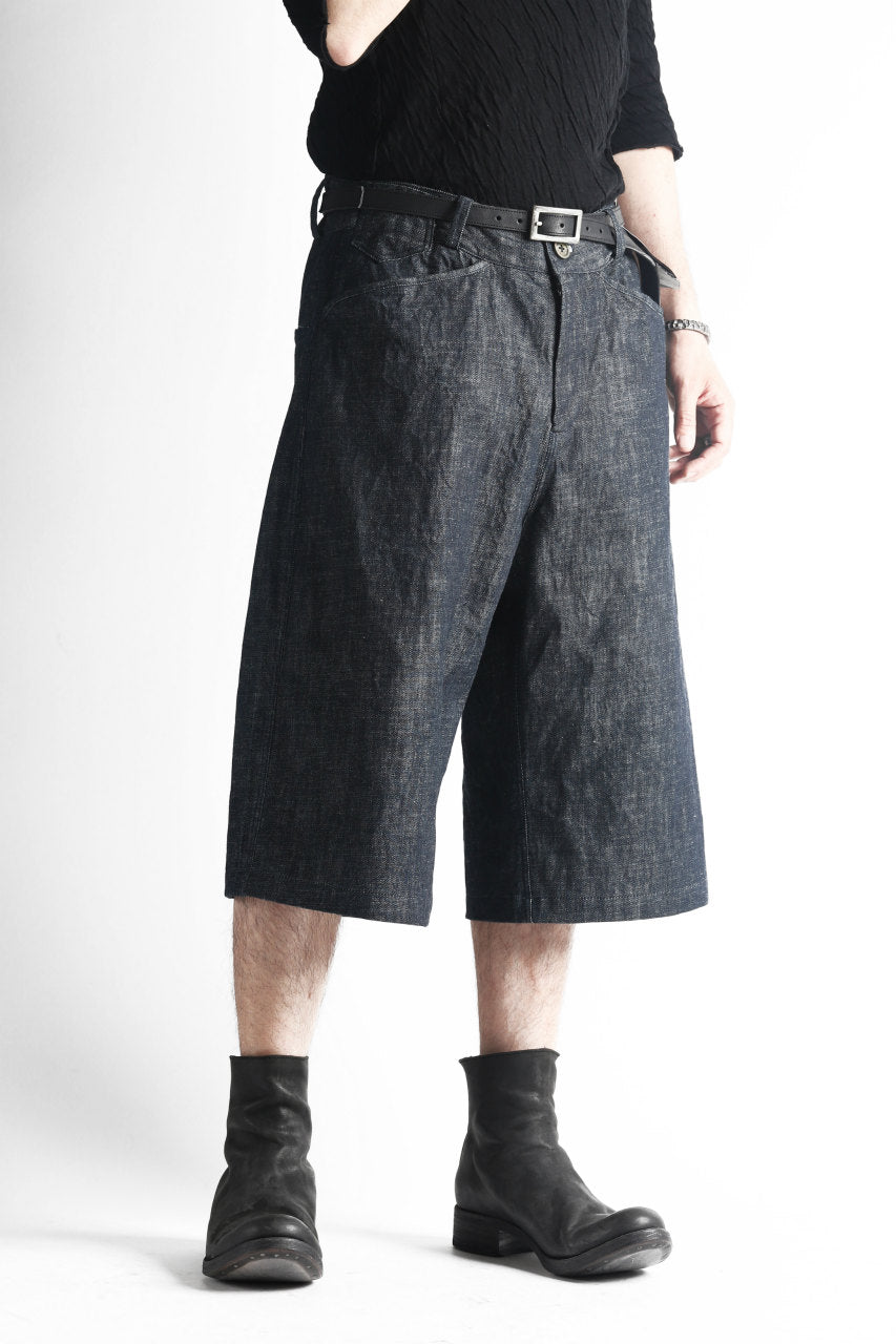 daska x LOOM excluive "w" wide short trousers #white stitch