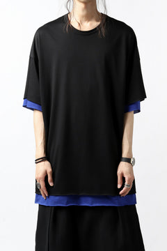 Load image into Gallery viewer, A.F ARTEFACT exclusive OVER SIZED LAYERED TEE (BLACK x NAVY)