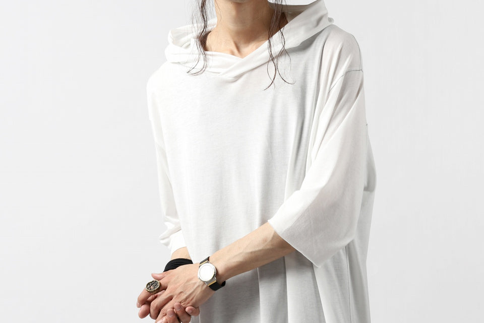 Load image into Gallery viewer, A.F ARTEFACT RELAX HOODIE TOPS / COTTON JERSEY (WHITE)