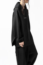 Load image into Gallery viewer, FIRST AID TO THE INJURED HOODY LAYERED SLEEVE ZIP PARKA / FRENCH TERRY + JERSEY (BLACK)