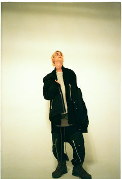 画像をギャラリービューアに読み込む, A.F ARTEFACT &quot;PLEASANT&quot; PARKA-JACKET / SALT SHRINKAGE NYLON (BLACK)