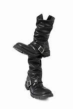 Load image into Gallery viewer, incarnation x LOOM exclusive HORSE LEATHER ENGINEER SIDE ZIP BOOTS / VIBRAM GOODYEAR WELTED (BLACK)