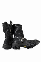 Load image into Gallery viewer, incarnation x LOOM exclusive HORSE LEATHER ENGINEER SIDE ZIP BOOTS / VIBRAM GOODYEAR WELTED (BLACK)