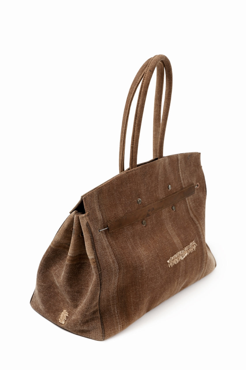 ierib exclusive bark bag #40 / Vintage JP-Fabric + Cordovan (BROWN-A)